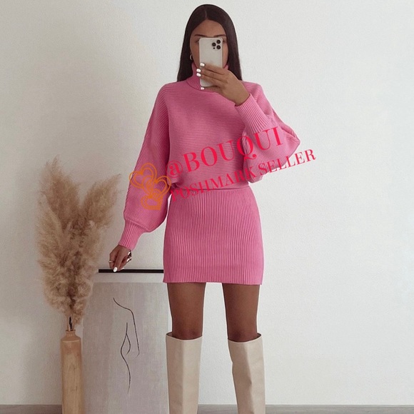 BLOGGERS FAV ZARA HIGH WAISTED PINK KNIT MINI SKIRT BLOGGERS FAV ZARA HIGH WAISTED PINK KNIT MINI SKIRT